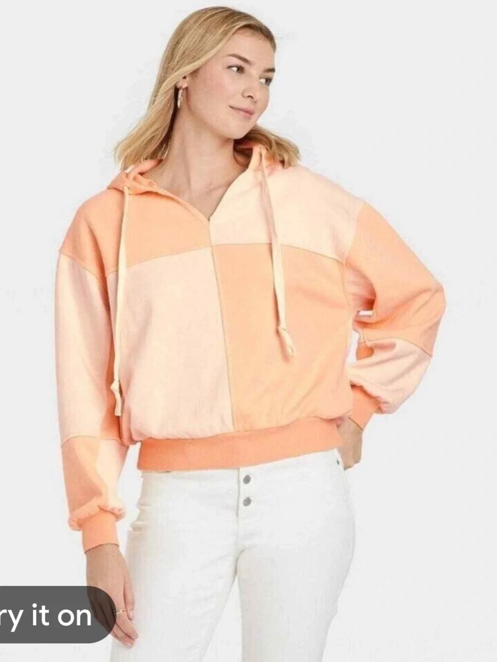 Universal Thread Two tone Peach Hoodie Sweatshirt